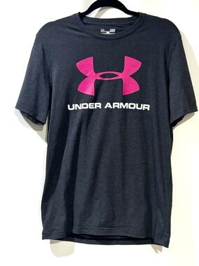 Under Armour HeatGear Mens Unisex Small Gray Loose Lightweight Crew Neck T-Shirt